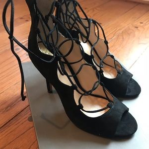 Vince Camuto Sandria black suede heels